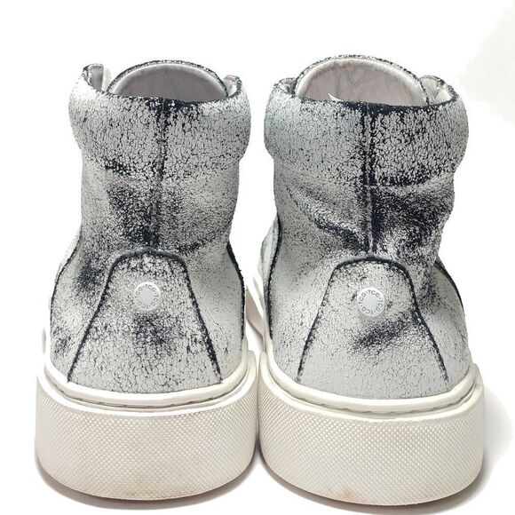 TCG Limited Edition "Culver" Cracked Distressed White Sneakers Sz 9 - Picture 4 of 13